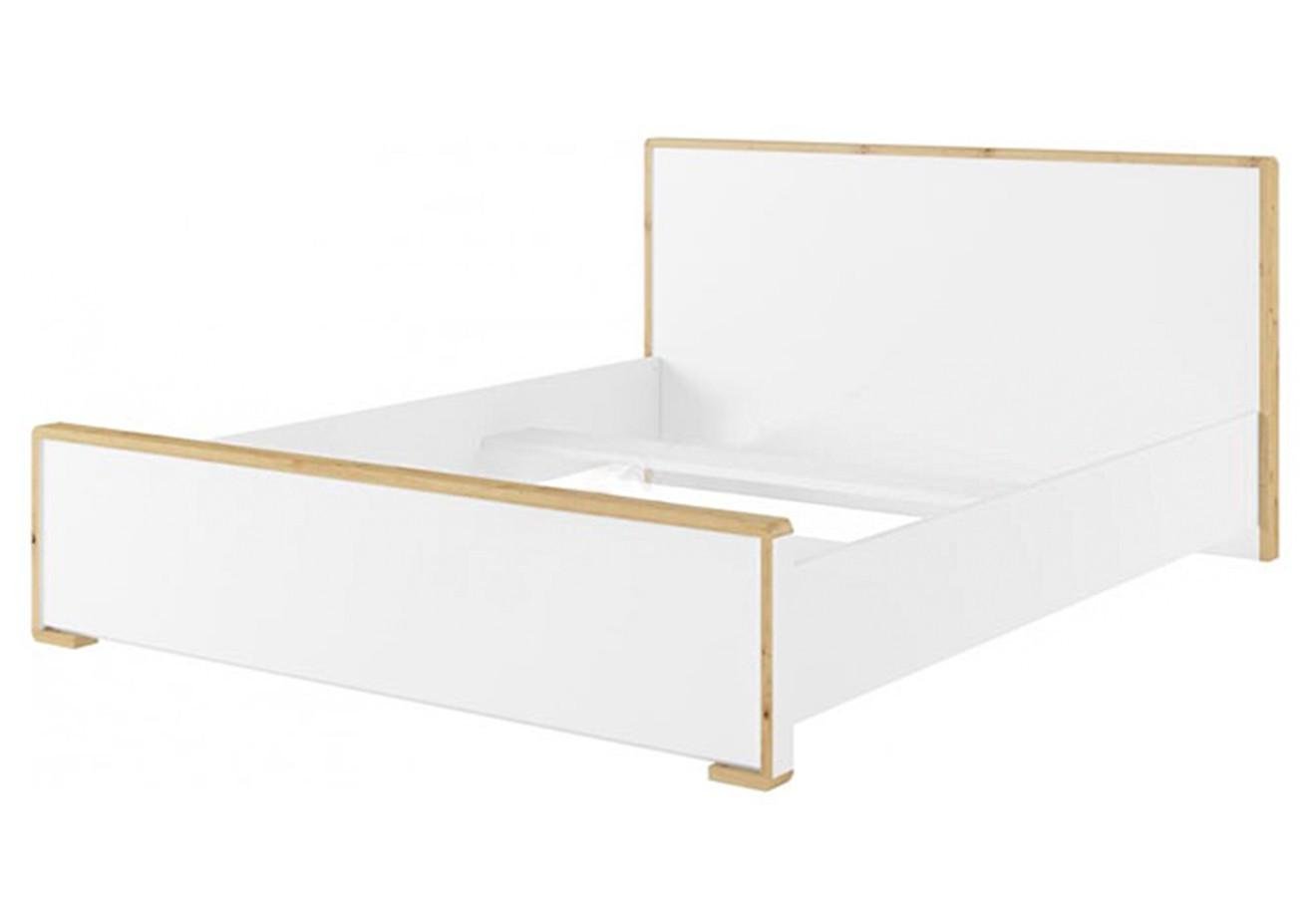 Ліжко двоспальне (без вкладу) Гербор Бука Спальне місце 160х200 Німфеа альба/німфеа альба, дуб артизан (81010)