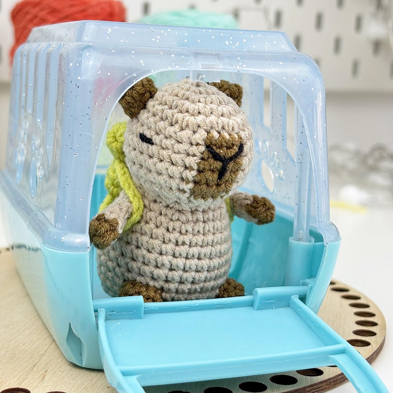 Набор для вязания крючком Капибара 0004 Бежевый/Коричневый (161927) - фото 3