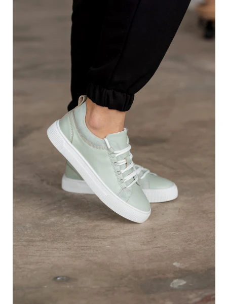 Кеды женские из натуральной кожи р. 36 23,5 см Оливковый - фото 3 Кеды женские из натуральной кожи р. 36 23,5 см Оливковый - фото 3