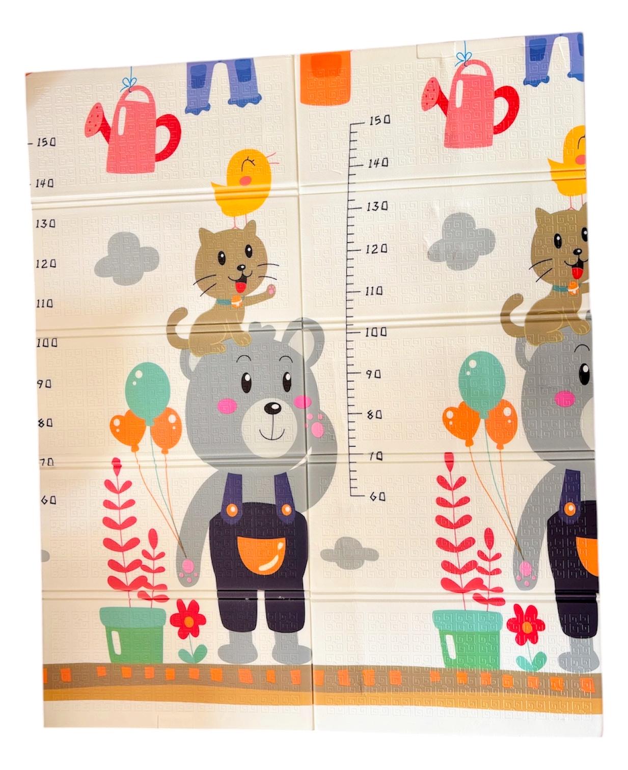 Термоковрик детский двусторонний складной антискользящий развивающий с ростомером утепленный с сумкой 150x180 см (33525290) Термоковрик детский двусторонний складной антискользящий развивающий с ростомером утепленный с сумкой 150x180 см (33525290)