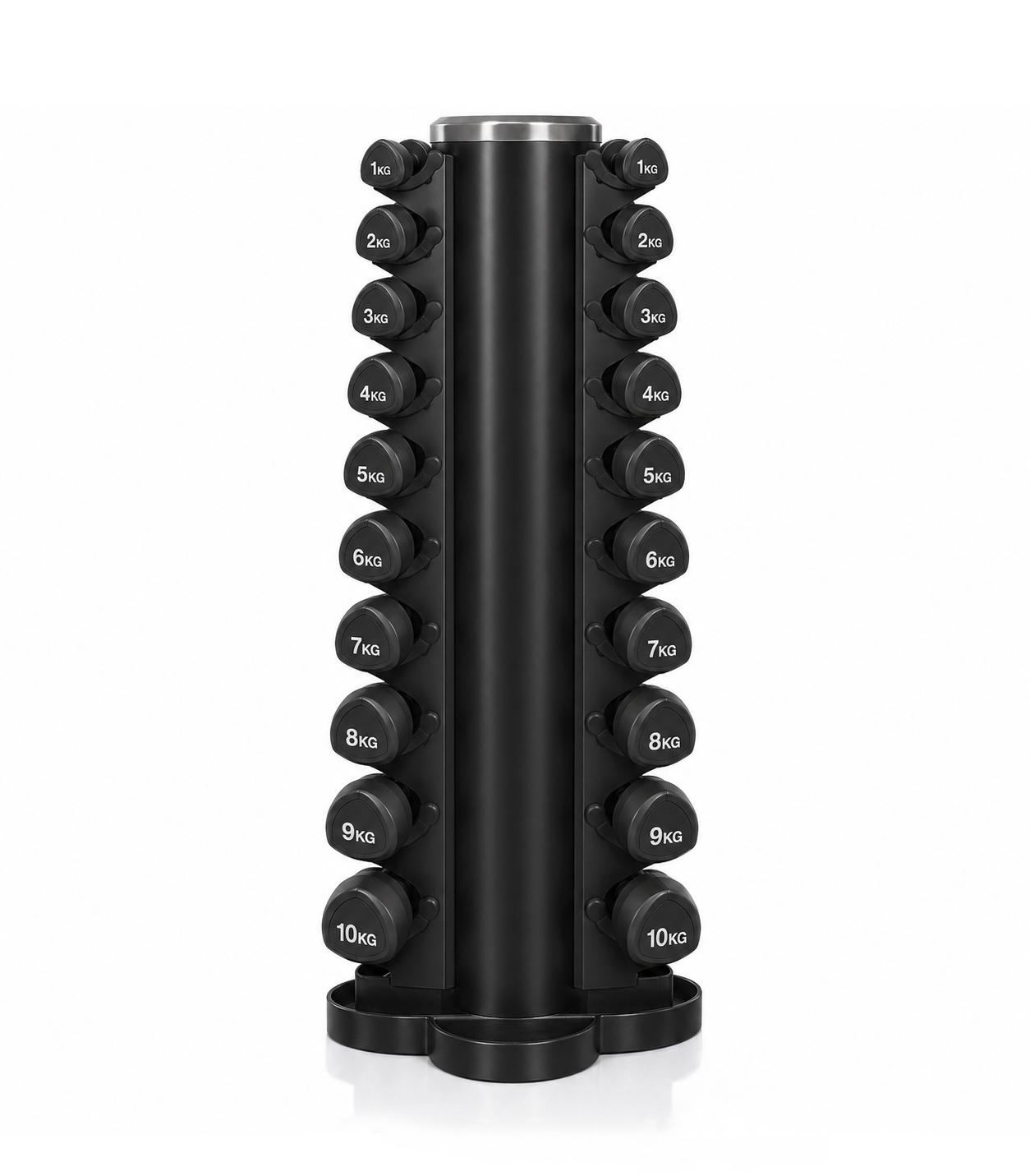 Гантельный ряд Generation Fitness FF51D6C-1-10kg уретан со стойкой бочонок 1-10 кг (DR-18)