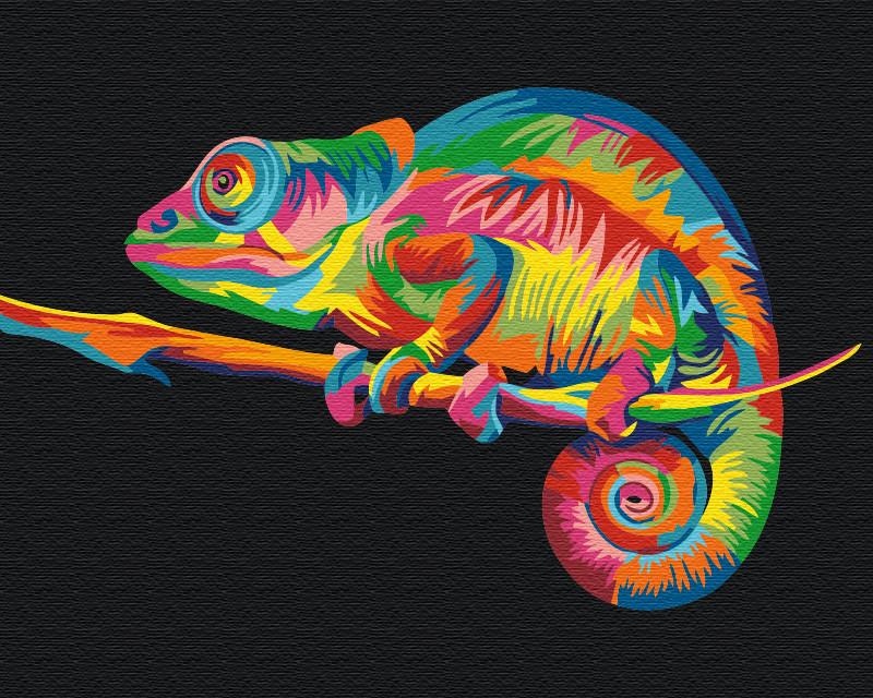 Картина по номерам Brushme Радужный хамелеон 50x40 см (BS26199)