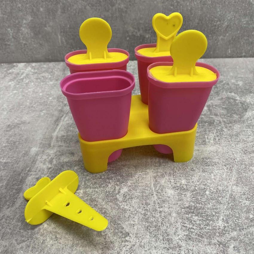 Форма для мороженого Stenson R21144 с подставкой 4 шт. Розовый с желтым (1850866572) - фото 4