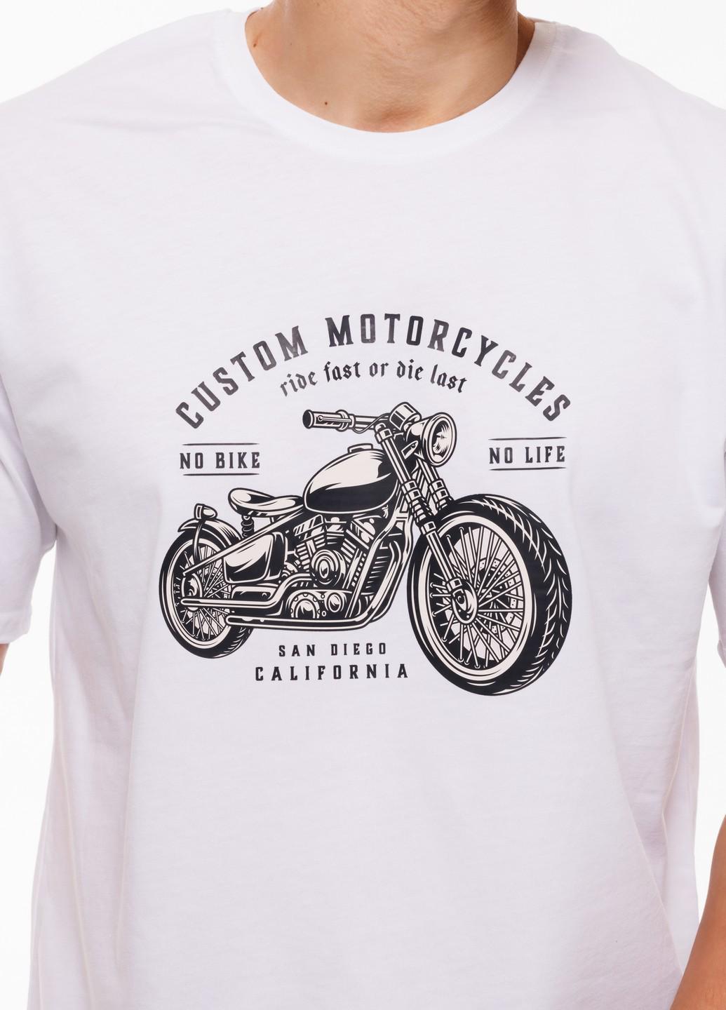 Футболка чоловіча Motorcycle Наталюкс L Білий (1218053200031) - фото 4