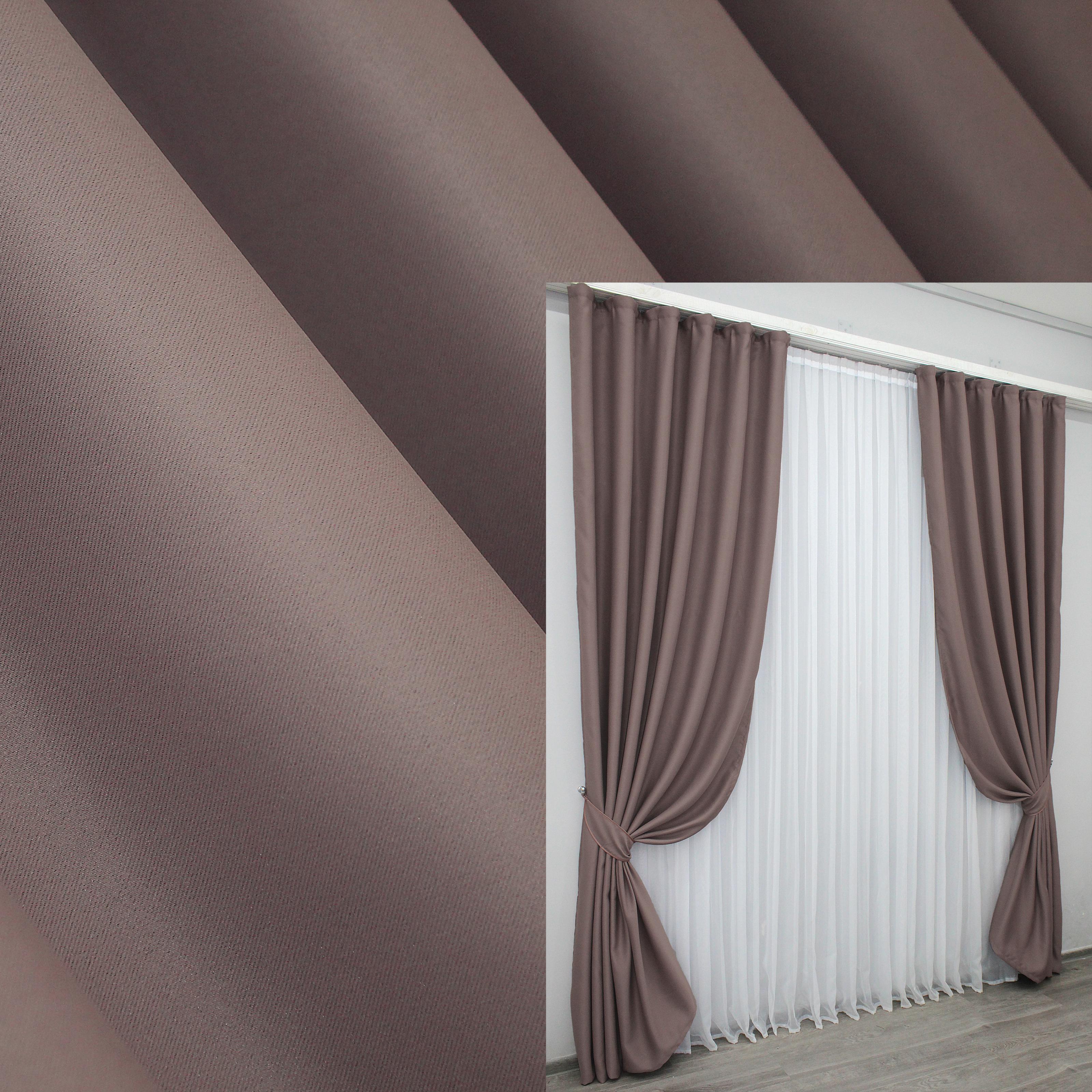 Комплект штор VR-Textil Bagema Rvs № 1245ш блекаут 150х270 см 2 шт. Пудровий (33-0062) - фото 2