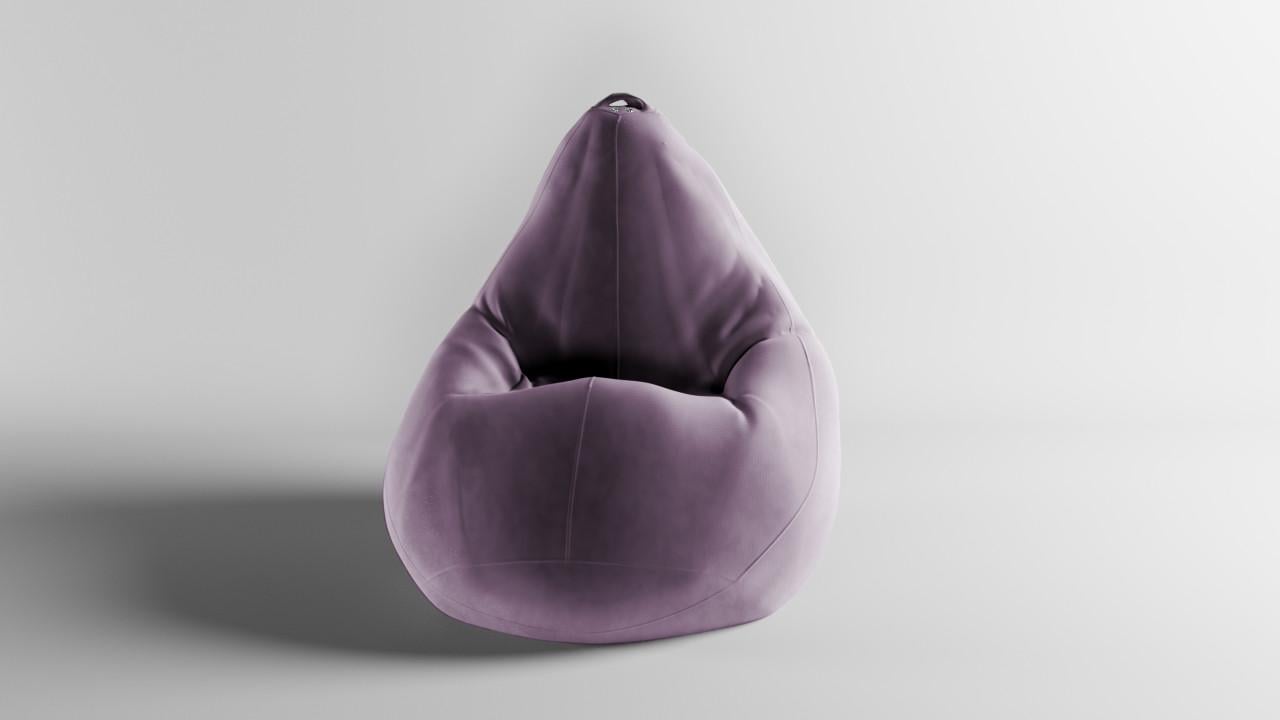 Бескаркасное кресло-мешок SkyPuff MEGA Груша Велюр Virginia XXXL 160х120 см Violet (160094)