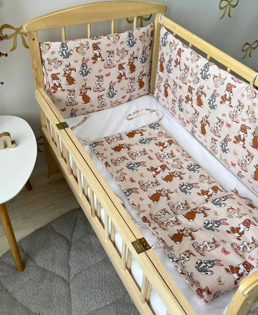 Бортики в кроватку на 4 стороны 120х60 см 4 части (4400)