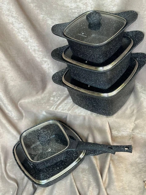 Набір посуду Edenberg EB-12912 з гранітним антипригарним покриттям та турбо індукційним дном 12 пр. (27777808) - фото 2 Набір посуду Edenberg EB-12912 з гранітним антипригарним покриттям та турбо індукційним дном 12 пр. (27777808) - фото 2