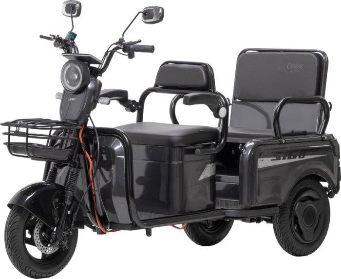 Электроскутер трехколесный Corso SiG-8 PRO 1200W 72V 28Ah Серый