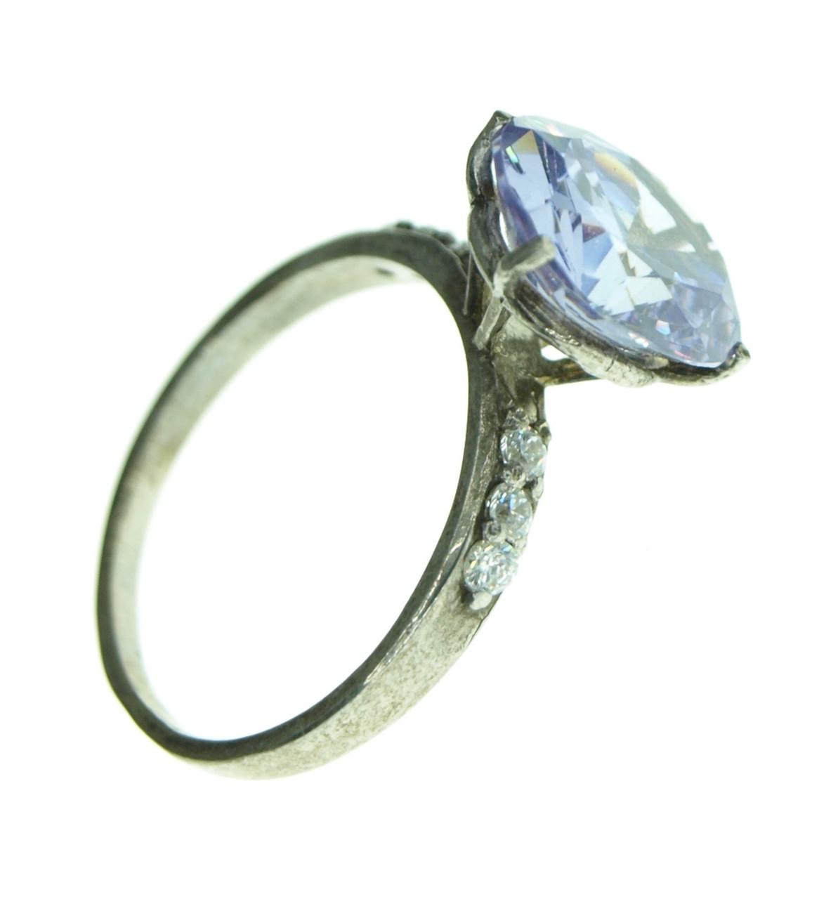 Кольцо из серебра с фианитом (2101850427) - фото 2 Кольцо из серебра с фианитом (2101850427) - фото 2