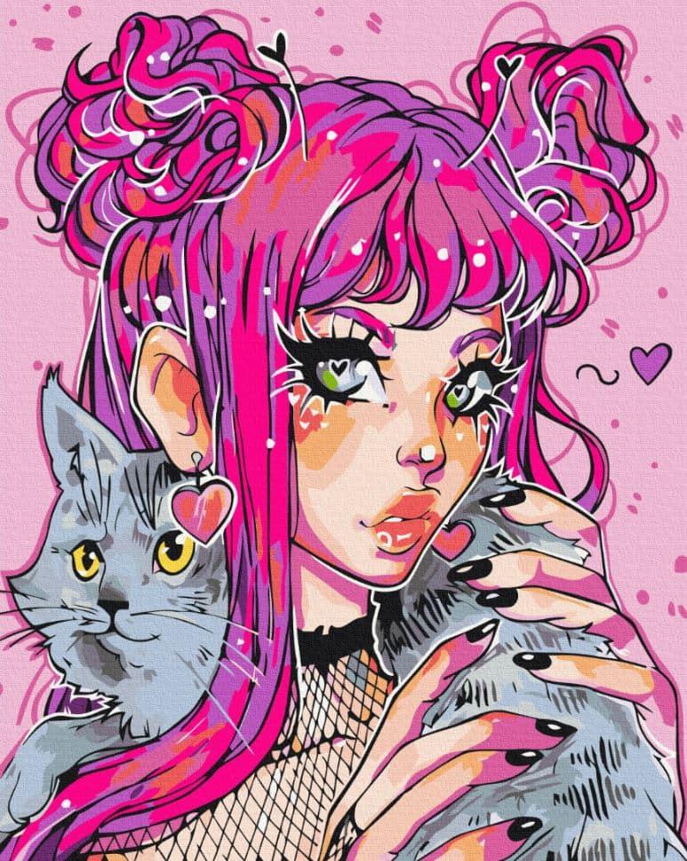 Картина по номерам BrushMe Metalic BS53522 Кошачий взгляд 40х50 см (L067946)