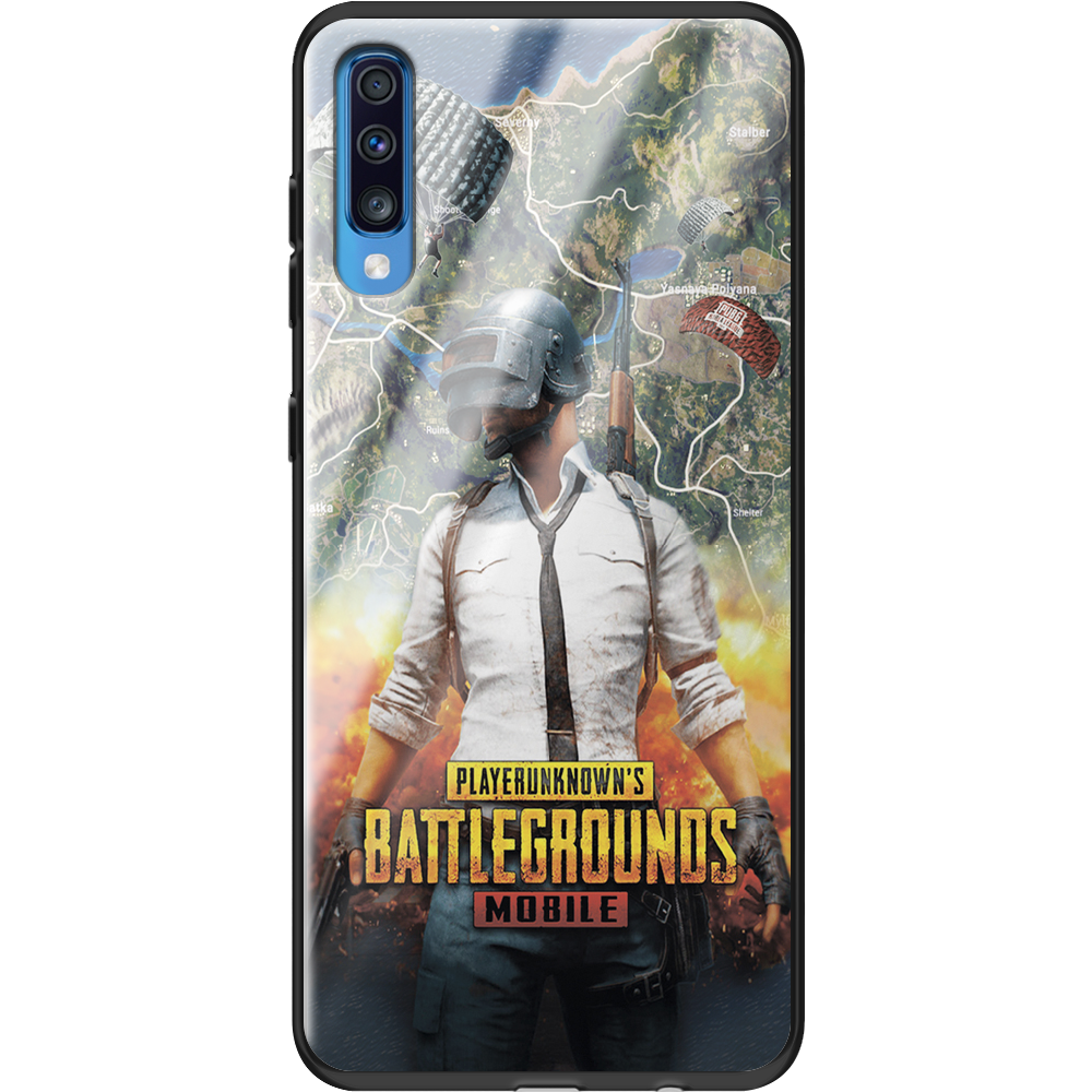 Чохол BoxFace Samsung A705 Galaxy A70 PUBG Mobile Чорний силікон зі склом (36860-up2309-37740)