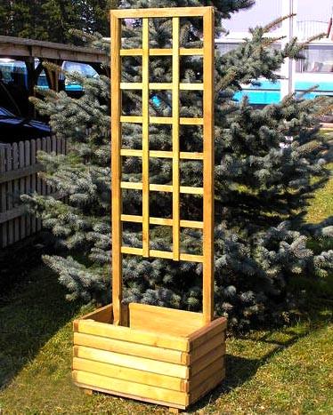 Кашпо со шпалерой из дерева Сарпанг Ваниль (КШР-001302)