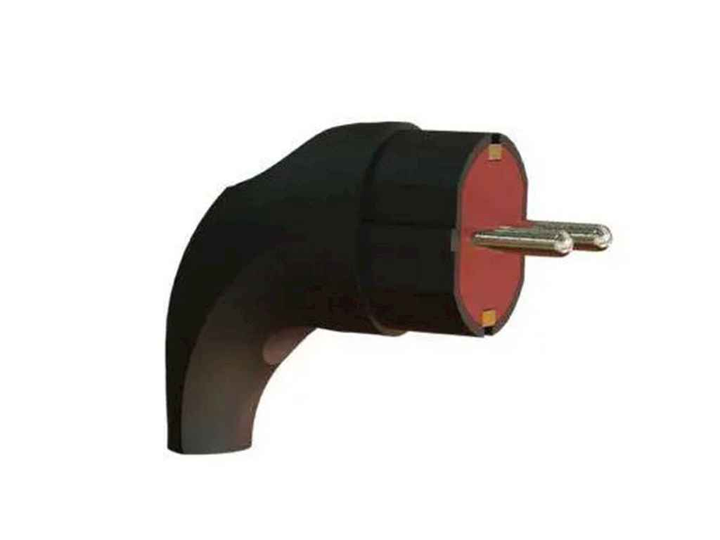 Електровилка каучукова кутова із заземленням Neomax NX2001