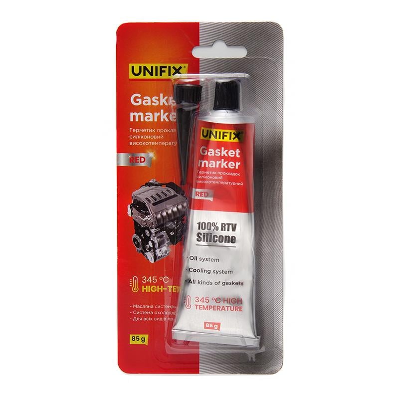 Герметик прокладок Unifix силіконовий високотемпературний 85 г Червоний (940013)