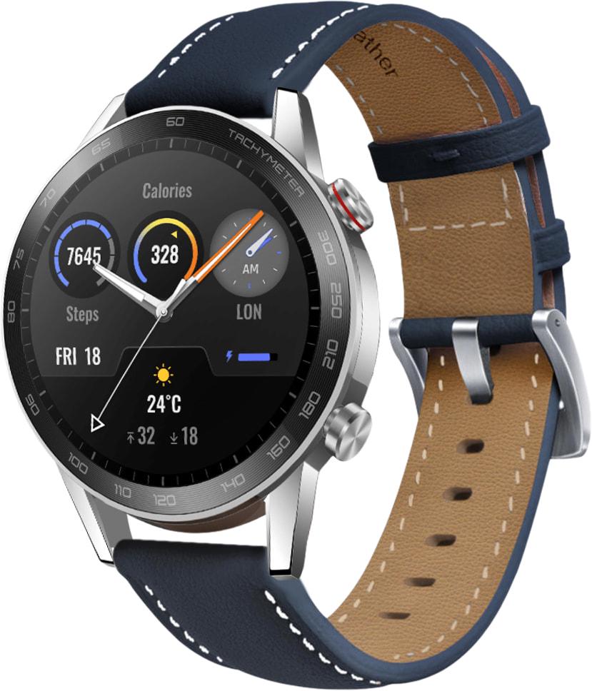 Ремешок кожаный Folsa для Honor Magic Watch 2 46 мм Dark Blue (31551-5D)