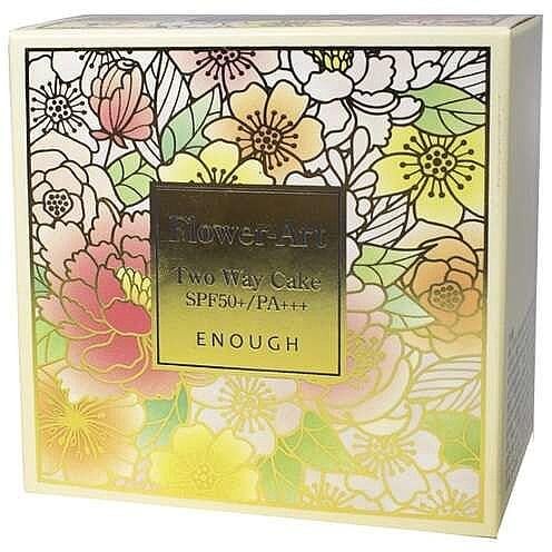 Пудра с запасным блоком компактная Enough Flower-Art Two Way Cake SPF50+/PA+++ №13 Light Beige 13/13 г (4757)