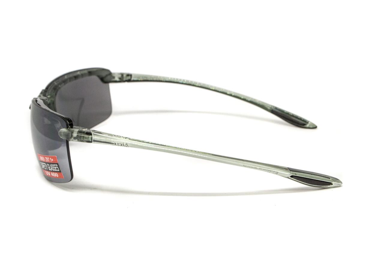 Очки защитные Global Vision Wheelin Crystal зеркальные Серый в серой полупрозрачной оправе (69962426490402) - фото 7 Очки защитные Global Vision Wheelin Crystal зеркальные Серый в серой полупрозрачной оправе (69962426490402) - фото 7