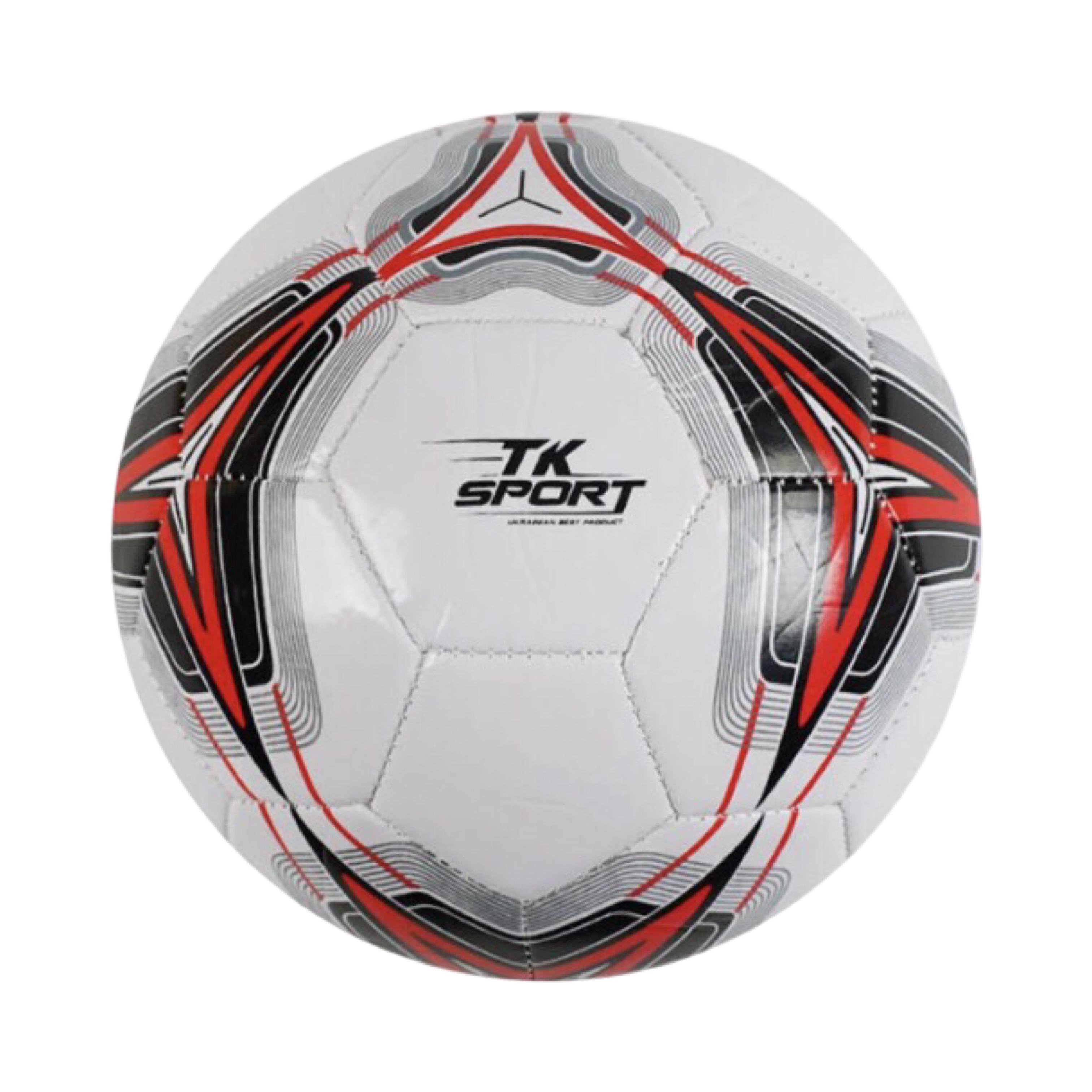 Футбольный мяч TK Sport №5 PVC 300-310 г резиновая камера Красный (C 62388-3)