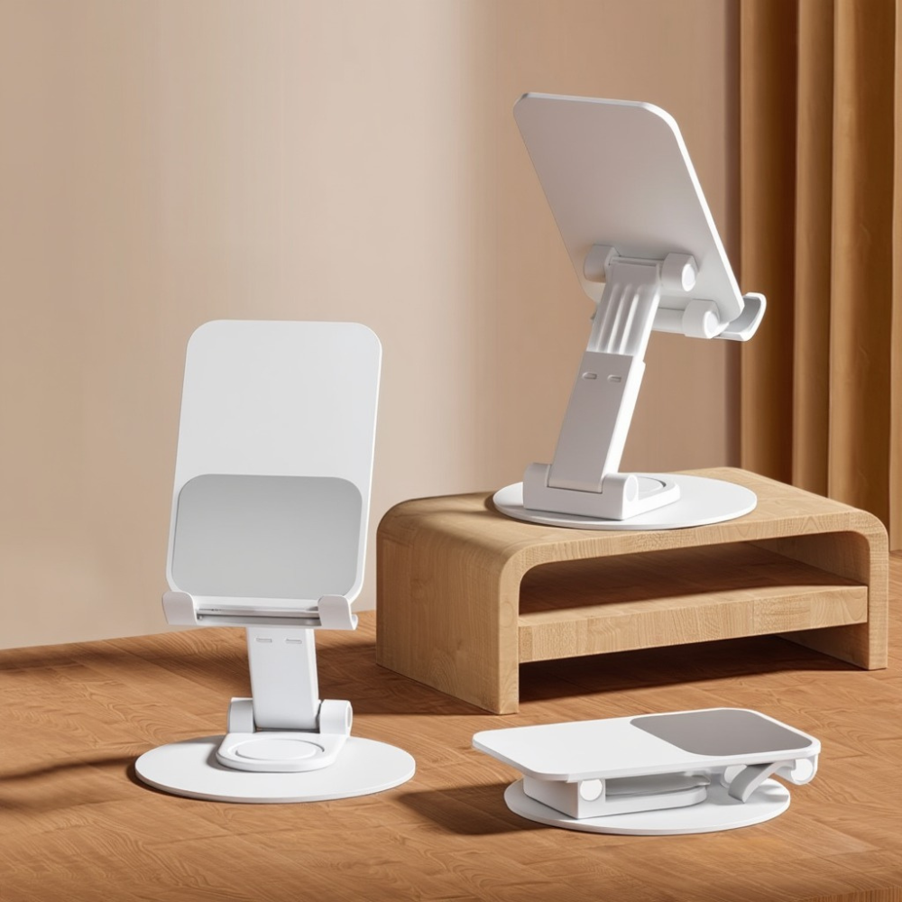 Подставка-держатель настольная для телефона и планшета для смартфона складная с поворотом на 360 Белый - фото 6 Подставка-держатель настольная для телефона и планшета для смартфона складная с поворотом на 360 Белый - фото 6