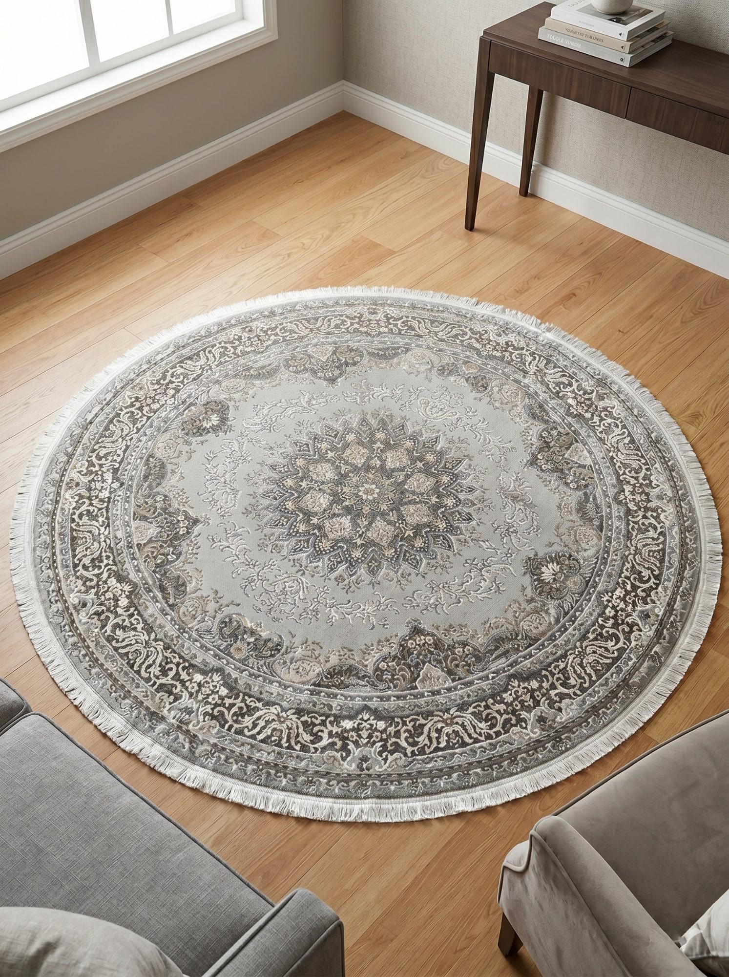 Килим Hera tz20b круг 150x150 см Light gray (98861515) Килим Hera tz20b круг 150x150 см Light gray (98861515)