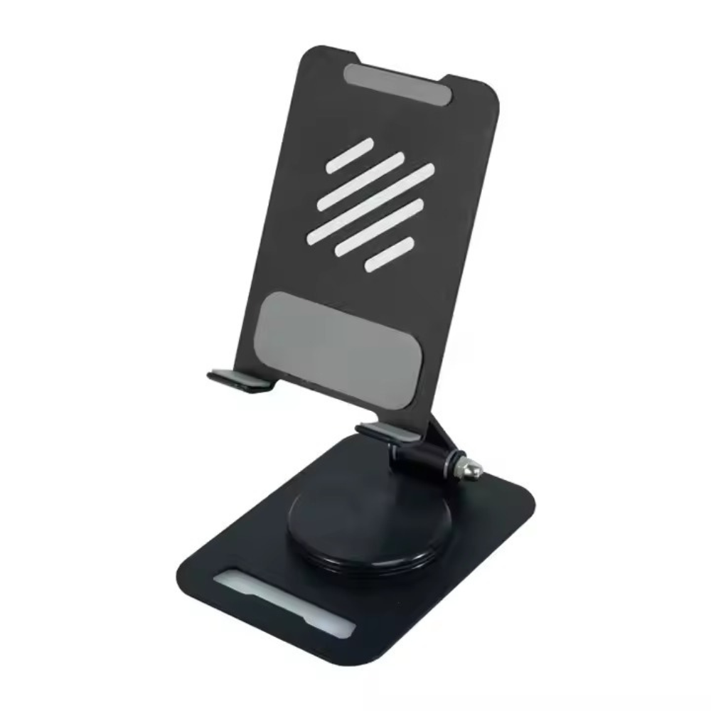 Подставка настольная под телефон смартфон и планшет до 7 дюймов металлическая складная Черный