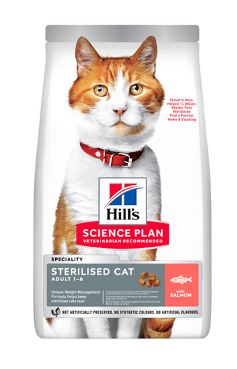 Корм сухой для стерилизованных кошек Hills Science Plan Sterilised Cat Лосось 3 кг