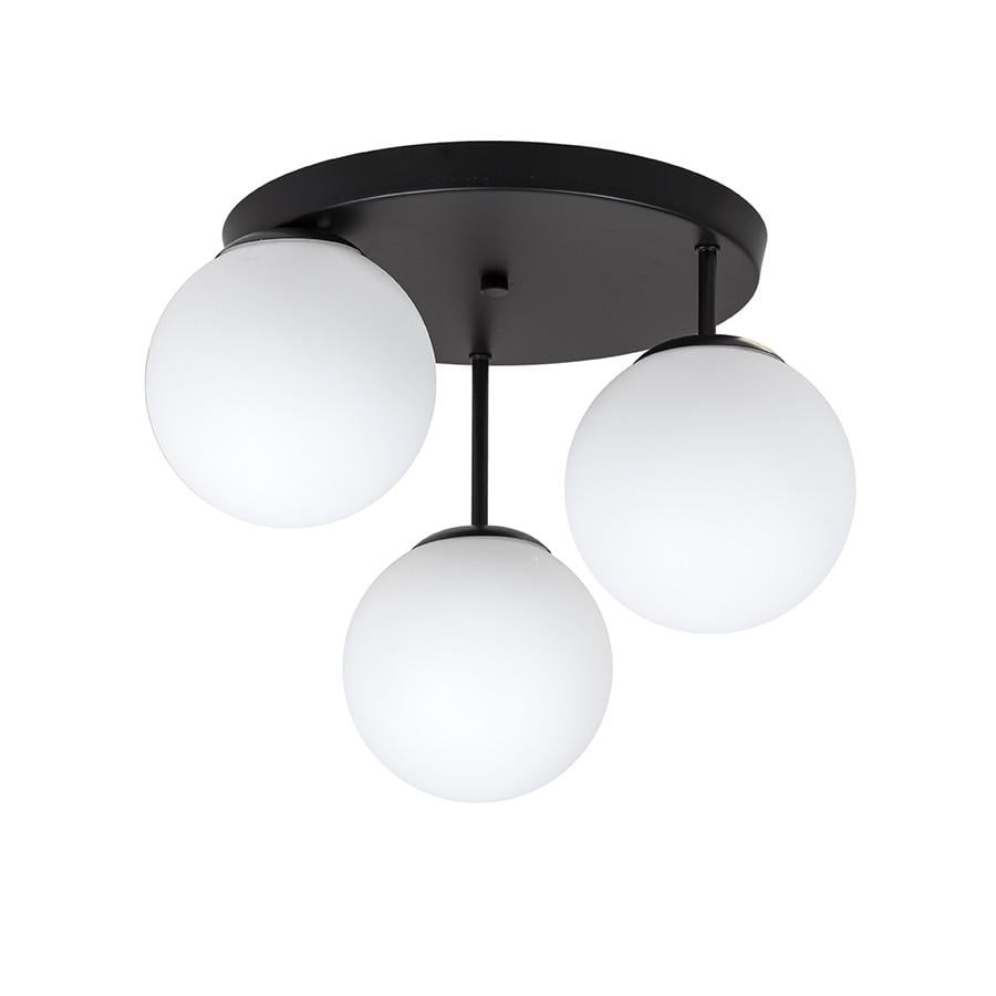 Люстра Levistella 756HPR150F-3 BK+WH 300 із трьома плафонами Чорний/Білий (2192745619)