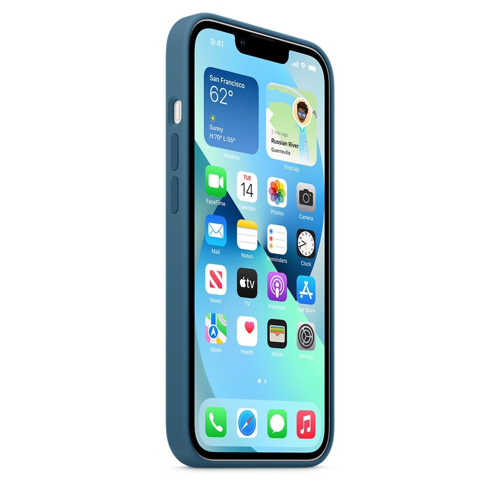 Силиконовый чехол-накладка Apple Silicone Case for iPhone 13, Blue Jay (HC)(A) - фото 7