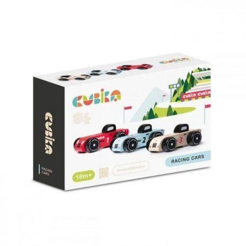 Набір дерев'яних машинок Гонки/Racing cars 3 шт. (11835)