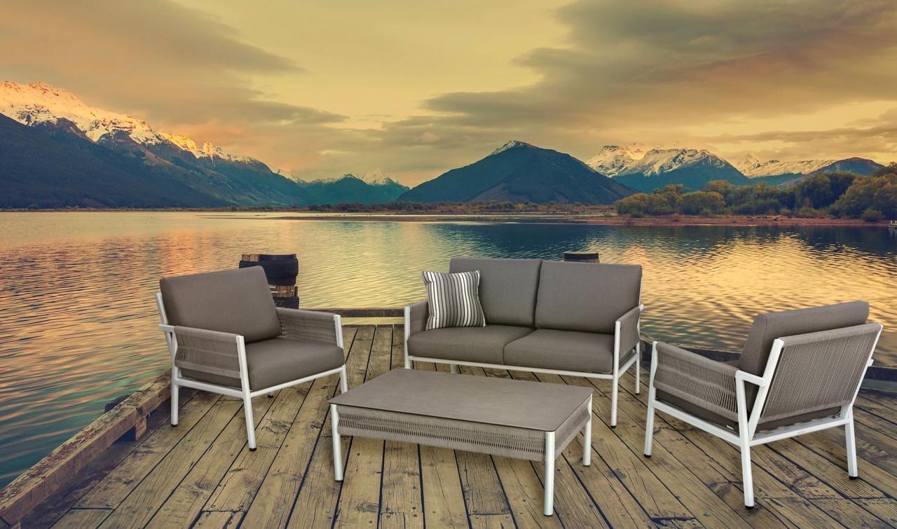 Комплект уличной мягкой мебели в стиле Loft с металлическим каркасом (KS-1340-YR)