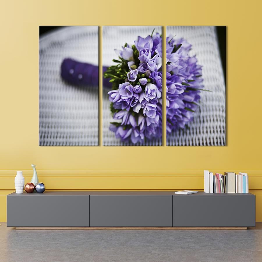 Картина на полотні триптих Букет бузку Фррешеса 78x48 см (783-31)