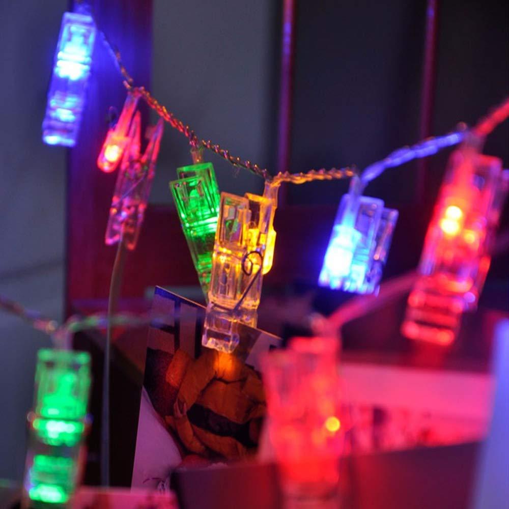 Фото-гирлянда светодиодная и мульти-свечением 20 прищепок (5522765) - фото 6