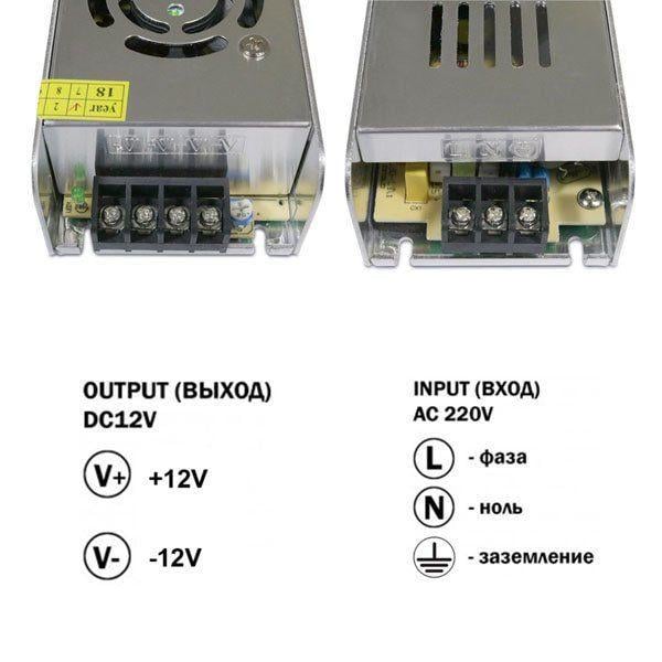 Блок питания OEM STR-360 узкий 12V 360W 30А - фото 3