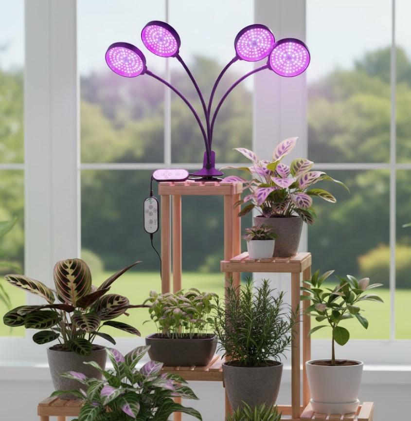 Фитолампа полного спектра с 4 LED-лампами для растений (2104618750) - фото 14