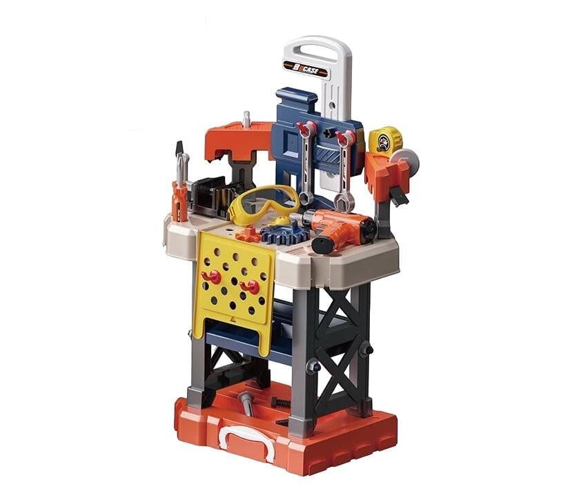 Набор инструментов детский Power Kid Tool шуруповерт на батарейках 78 элементов Разноцветный (138949) - фото 1