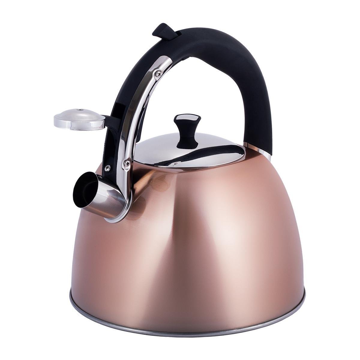 Чайник Kamille из нержавеющей стали со свистком 3 л Бронзовый (22412245) Чайник Kamille из нержавеющей стали со свистком 3 л Бронзовый (22412245)