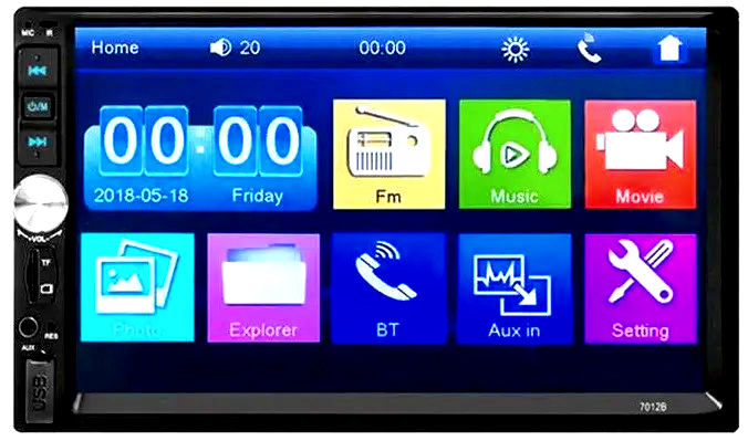 Автомагнитола 1din 7" USB SD Bluetooth 7012В - фото 4 Автомагнитола 1din 7" USB SD Bluetooth 7012В - фото 4