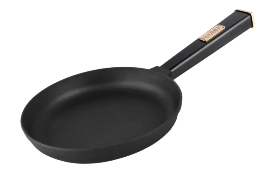 Сковорода чугунная Brizoll Optima с деревянной ручкой 240х40 мм Black