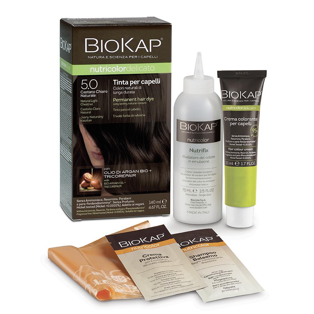 Краска для волос Bios Line BioKap Nutricolor Delicato 140 мл 5.0 Castano Chiaro Naturale - фото 1 Краска для волос Bios Line BioKap Nutricolor Delicato 140 мл 5.0 Castano Chiaro Naturale - фото 1