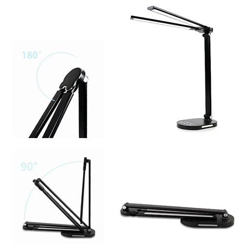 Настільна лампа бездротова JW-5508 подвійна LED 14 Вт 5 режимів Black (799171) - фото 2