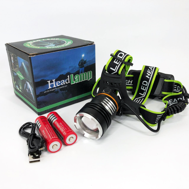 Ліхтар налобний PLD-A12-TG 2x18650 з USB зарядкою (ML-05145) - фото 7 Ліхтар налобний PLD-A12-TG 2x18650 з USB зарядкою (ML-05145) - фото 7