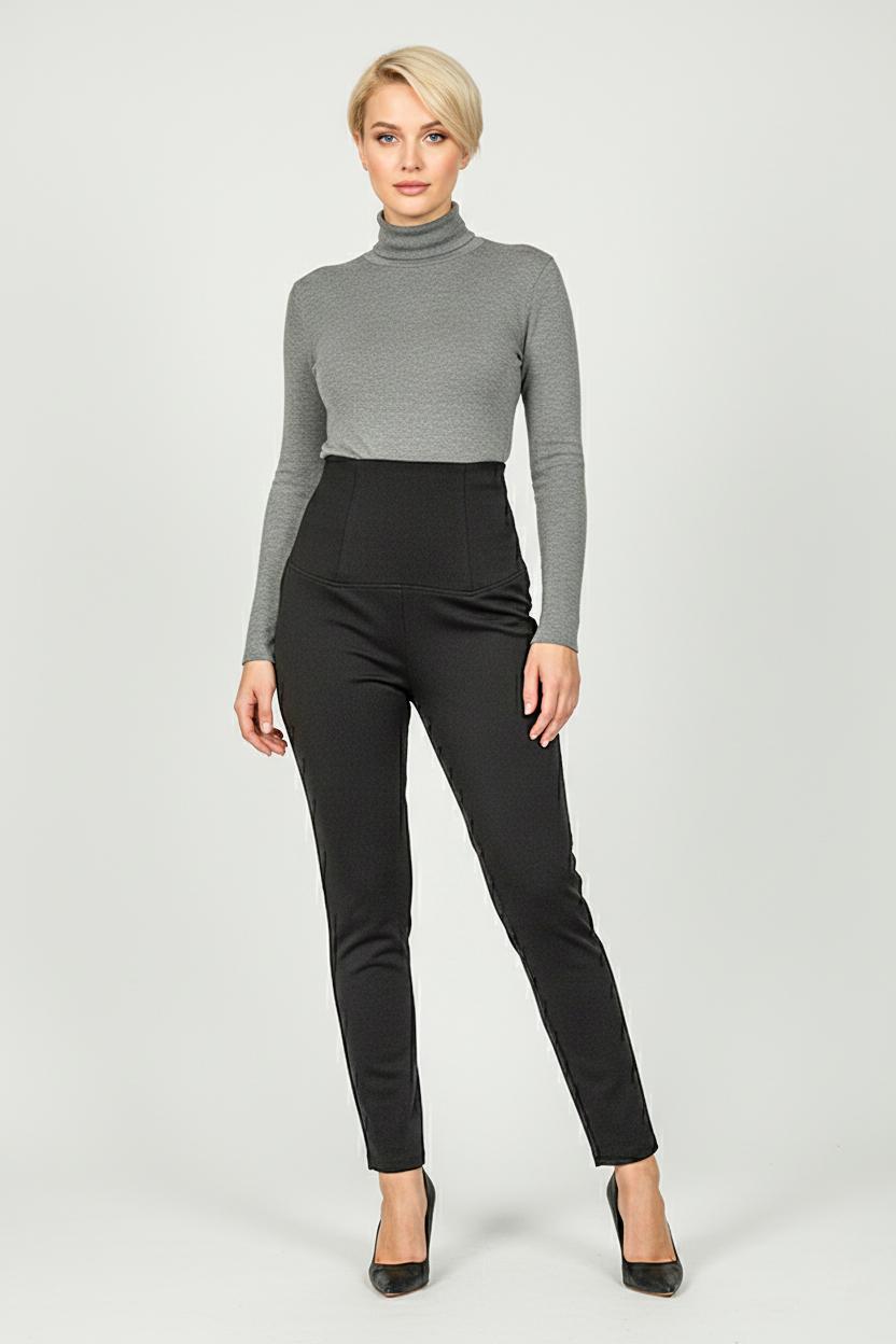 Брюки жіночі демісезонні із завищеною талією Forza Viva FV-122943-2 р. 46 Чорний (FV-122943-2-46) - фото 9 Брюки жіночі демісезонні із завищеною талією Forza Viva FV-122943-2 р. 46 Чорний (FV-122943-2-46) - фото 9