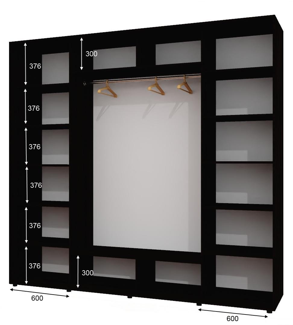 Корпус шафи-купе Алекса ШК-05 250х60х240 см Венге магія - фото 2