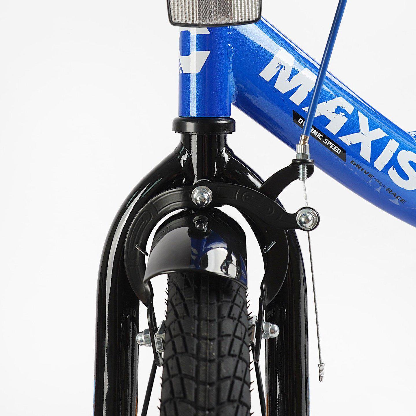 Велосипед двухколесный Corso MAXIS 16" детский c багажником Синий - фото 4 Велосипед двухколесный Corso MAXIS 16" детский c багажником Синий - фото 4