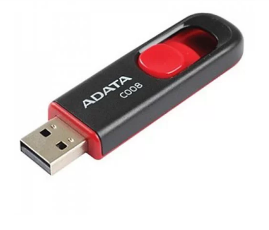 Флеш-накопичувач A-DATA USB 2,0 C008 32 GB Black/Red (AC008-32G-RKD) - фото 2