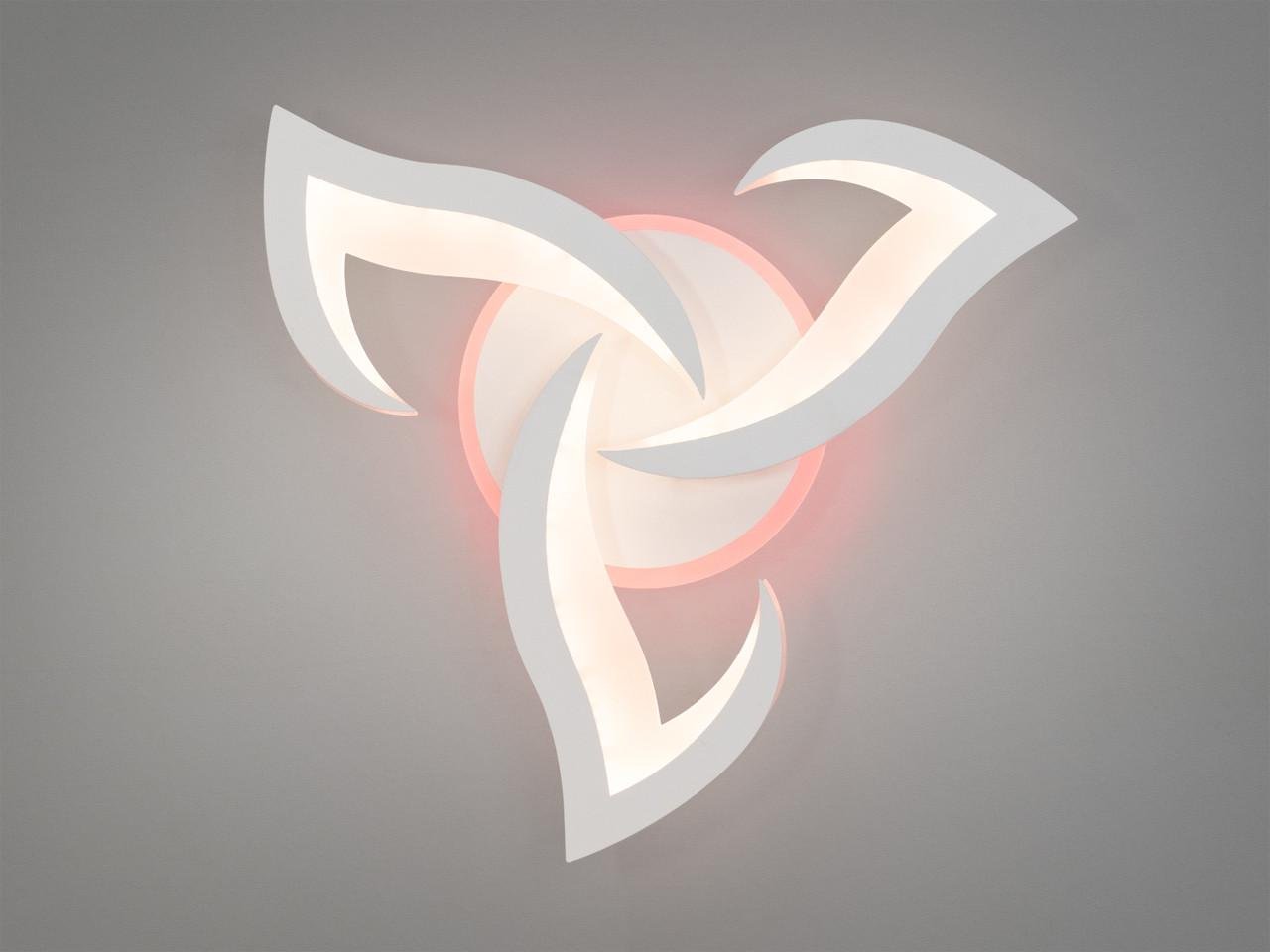 Люстра светодиодная с димером и пультом 8146/3WH 45W для гостиной Белый (2671035007) - фото 1