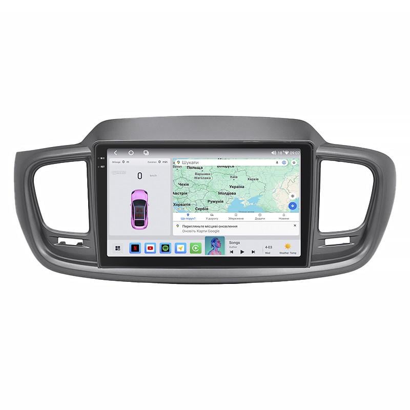 Автомагнитола штатная Lesko для KIA Sorento III Prime 2014-2017 4/64 QLED CarPlay 4G Wi-Fi GPS 360 Prime 10" (22391593)