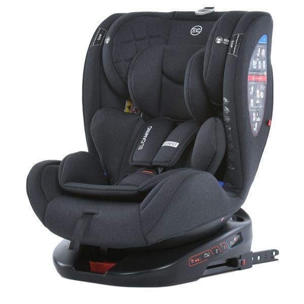 Автокресло для новорожденных El Camino ME 1114 с поворотом на 360° и Isofix EVEREST Dark Gray (35282418)