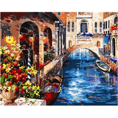 Набір для розпису за номерами Strateg Венеція 40х50 см (VA-0195-mt) Набір для розпису за номерами Strateg Венеція 40х50 см (VA-0195-mt)